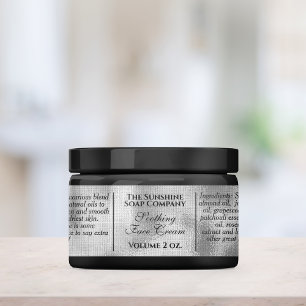 Vintage style woven silver foil soap and cosmetics