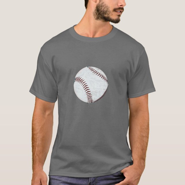 vintage styled baseball ball t-shirt (Front)