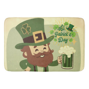 Vintage styled Saint Patrick's day Bath Mat