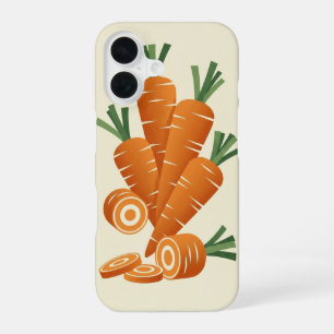 Vintage Stylized Carrots iPhone 16 Case