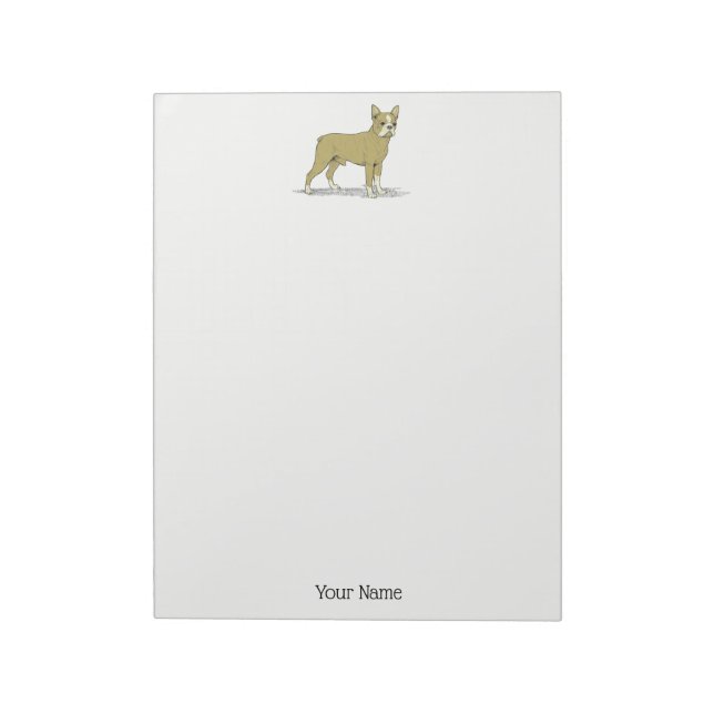 Vintage Stylized French Bulldog C Notepad (Rotated)
