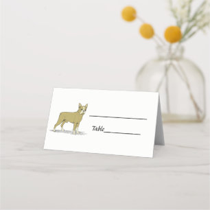 Vintage Stylized French Bulldog C Place Card