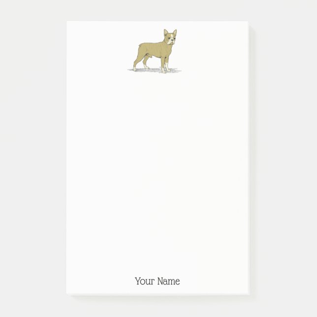 Vintage Stylized French Bulldog C Post-it Notes (Front)