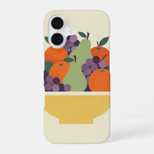 Vintage Stylized Fruit Basket iPhone 16 Case