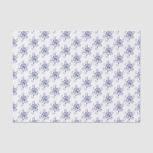Vintage Stylized Octopus Drawing #1 Blue Tissue Paper