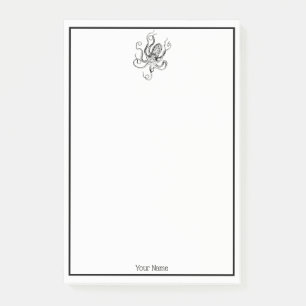 Vintage Stylized Octopus Drawing #1 Post-it Notes