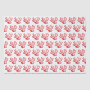 Vintage Stylized Red Sea Coral #1 Tissue Paper