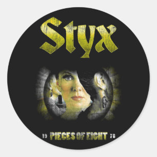 Vintage STYX Band 1978 Music Setup Official Classic Round Sticker
