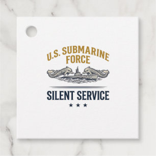 Vintage Submarine Force Silent Service Vector Desi Favour Tags
