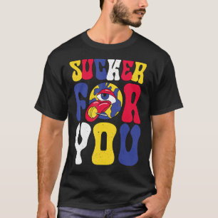 Vintage Sucker For You Candy Sweet Groovy Valentin T-Shirt