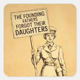 Vintage Suffragette Feminist Protest Art Square Sticker