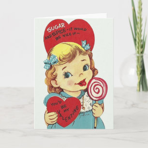 Vintage Sugar And Spice Valentine's Day Card