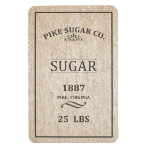 Vintage Sugar Sack Magnet