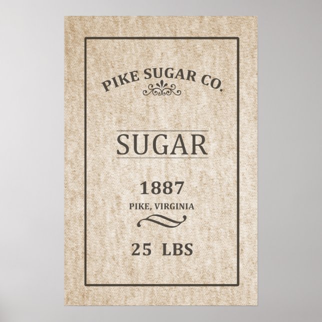 Vintage Sugar Sack Poster (Front)