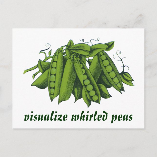 Vintage Sugar Snap Peas, Healthy Food Vegetables Postcard (Front)