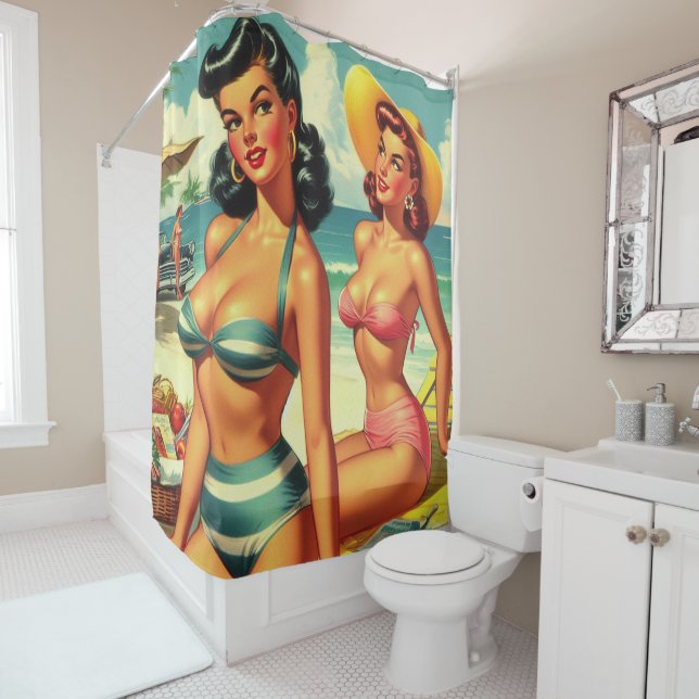 Vintage Summer Beach Pin Ups (In Situ)