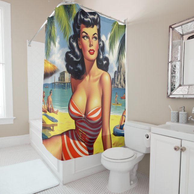 Vintage Summer Bikini Pin-up (In Situ)