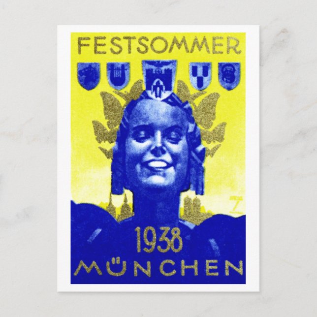 Vintage Summer Fest Poster Postcard (Front)