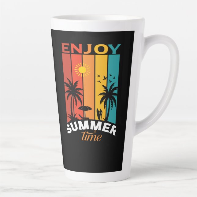Vintage Summer Floral Mug – Retro Aesthetic Coffee (Right)