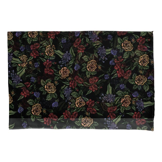 Vintage Summer Flowers Patterns Pillowcase (Front)