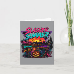 Vintage Summer Halloween Slasher Summer Spooky Card