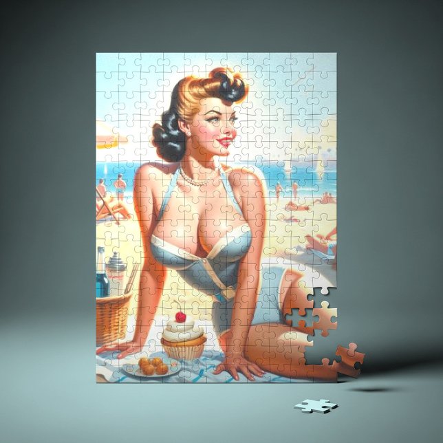 Vintage Summer Pin-Up Girl Jigsaw Puzzle (Creator Uploaded)