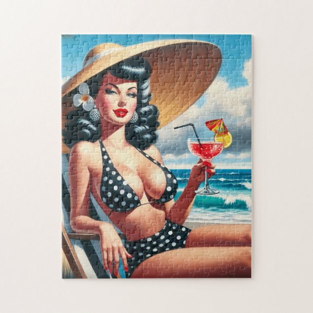 Vintage Summer Pin Up Jigsaw Puzzle (Vertical)