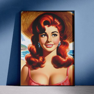 Vintage Summer Pin-up Poster