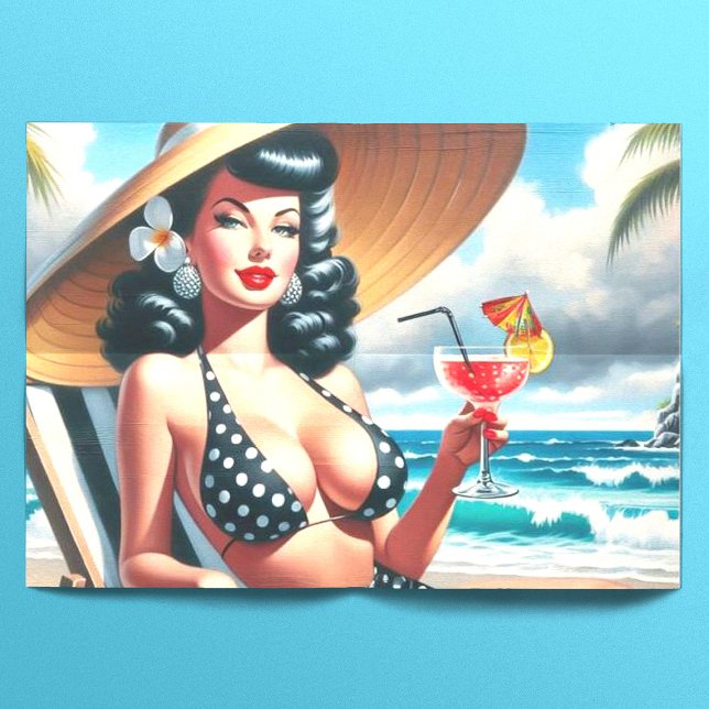 Vintage Summer Pin Up Tissue Paper (Creator Uploaded)