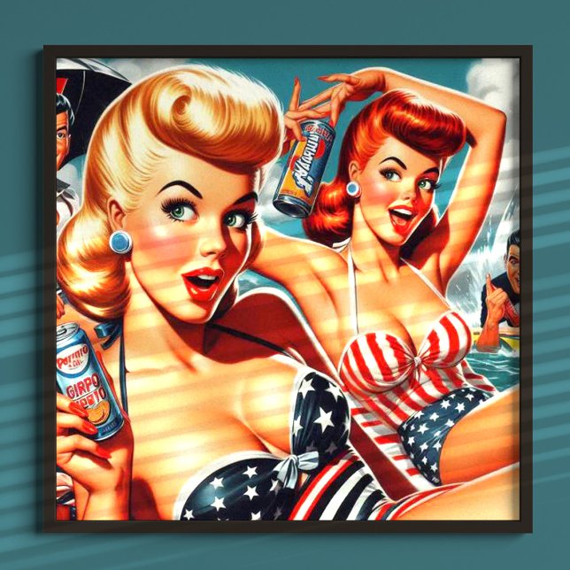 Vintage Summer Pinups Poster (Creator Uploaded)