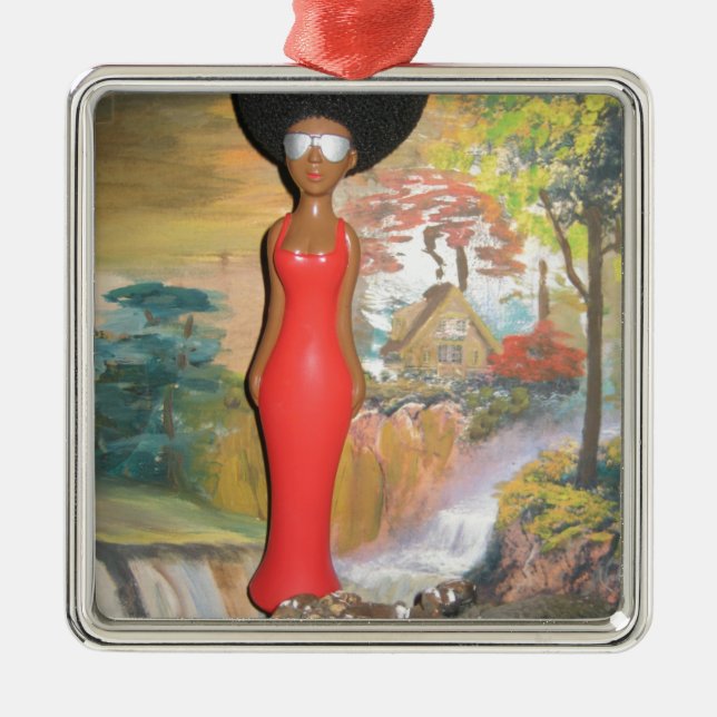 vintage summer Red.png Metal Ornament (Front)