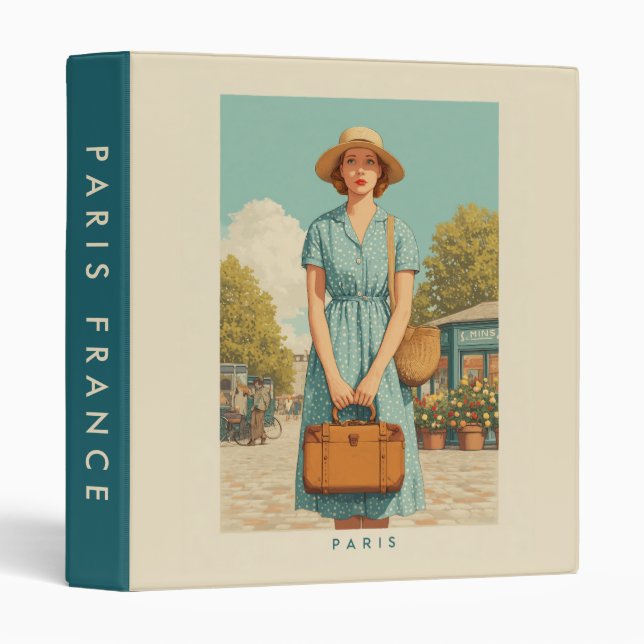 Vintage Summer Stroll in Paris Binder (Front/Spine)