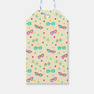 Vintage Summer Sunglass Star Polka Dot Gift Tags