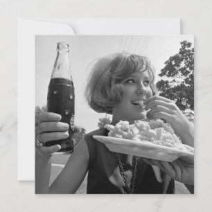 Vintage "Summertime Fun" Flat Note Card