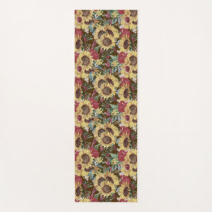 Vintage Summertime Tropical  Yoga Mat