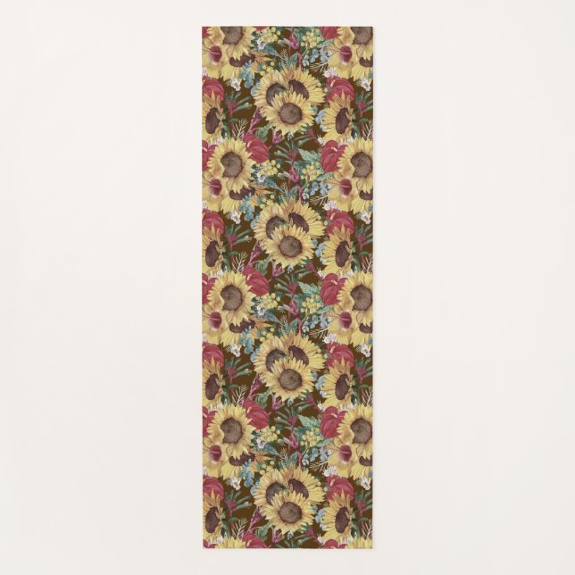 Vintage Summertime Tropical  Yoga Mat (Front)