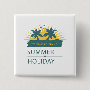Vintage Sun-Drenched Retro 70s Summer Laptop Skin 2 Inch Square Button