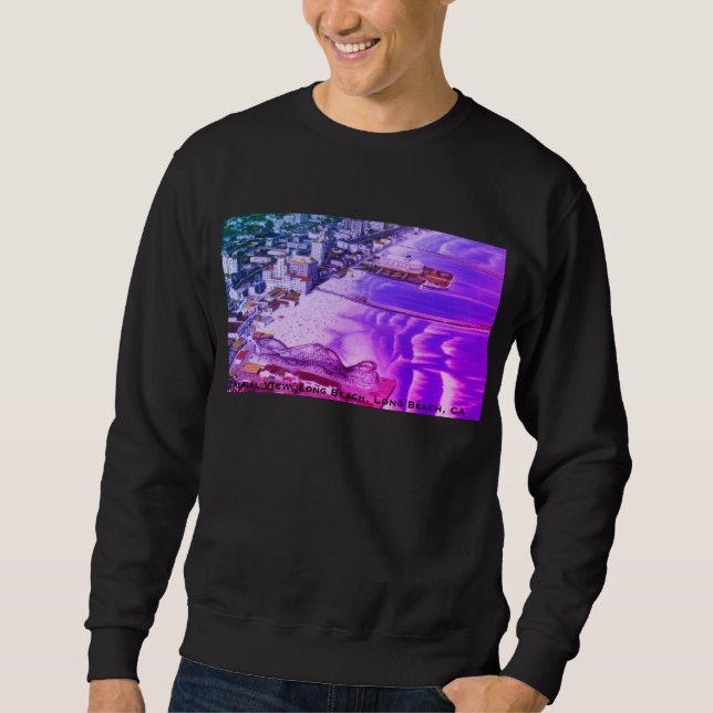 Vintage Sun-Faded Long Beach, CA Coastline Sweatshirt (Front)
