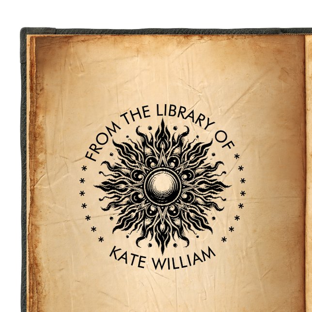 Vintage sun From the library of Round stamp  (Creator Uploaded)