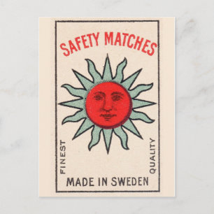 Vintage Sun Graphic Postcard