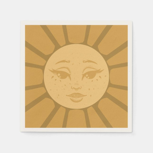 Vintage Sun Napkin (Front)