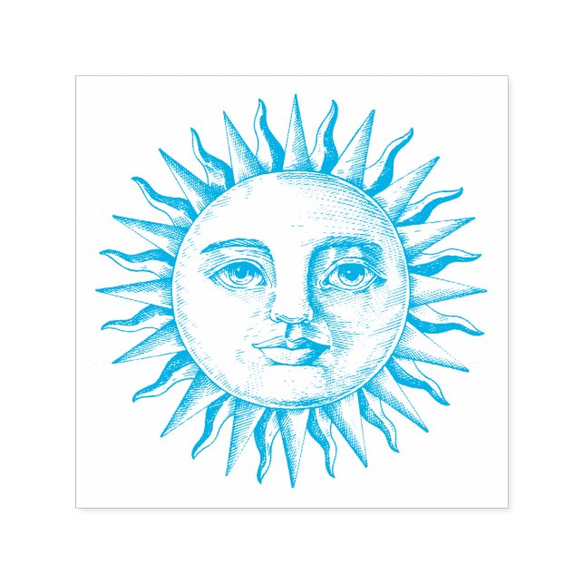 VINTAGE SUN RUBBER STAMP (Design)