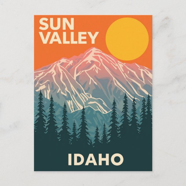 Vintage Sun Valley Idaho Travel Postcard (Front)