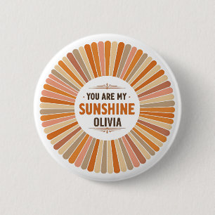 Vintage Sunburst "You are My Sunshine" 2 Inch Round Button