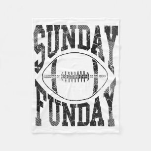 Vintage Sunday Funday Footll Men Women Kids Fleece Blanket