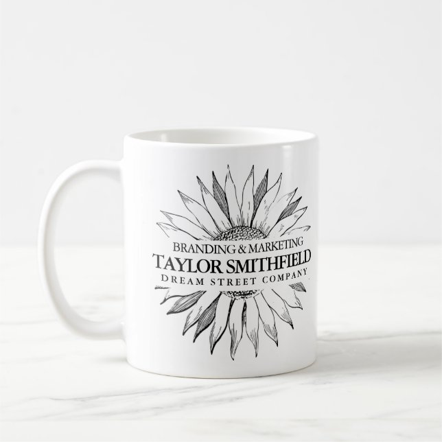 Vintage Sunflower Coffee Mug (Left)