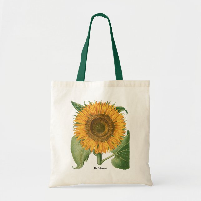 Vintage Sunflower Flower by Basilius Besler Tote Bag (Front)