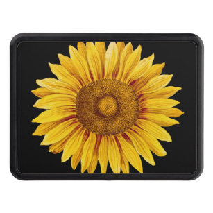 Vintage Sunflower Happy Flower Trailer Hitch Cover