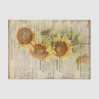 Vintage Sunflower IV Tissue Paper