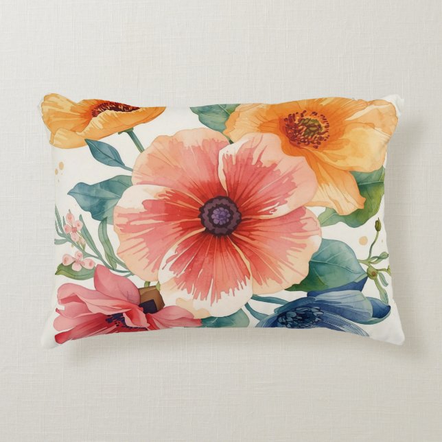 Vintage Sunflowers Accent Pillow (Front)